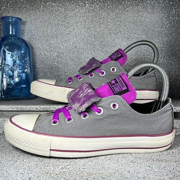 Converse Double Upper Tongue Sneakers Shoes Size 6 - Picture 1 of 9